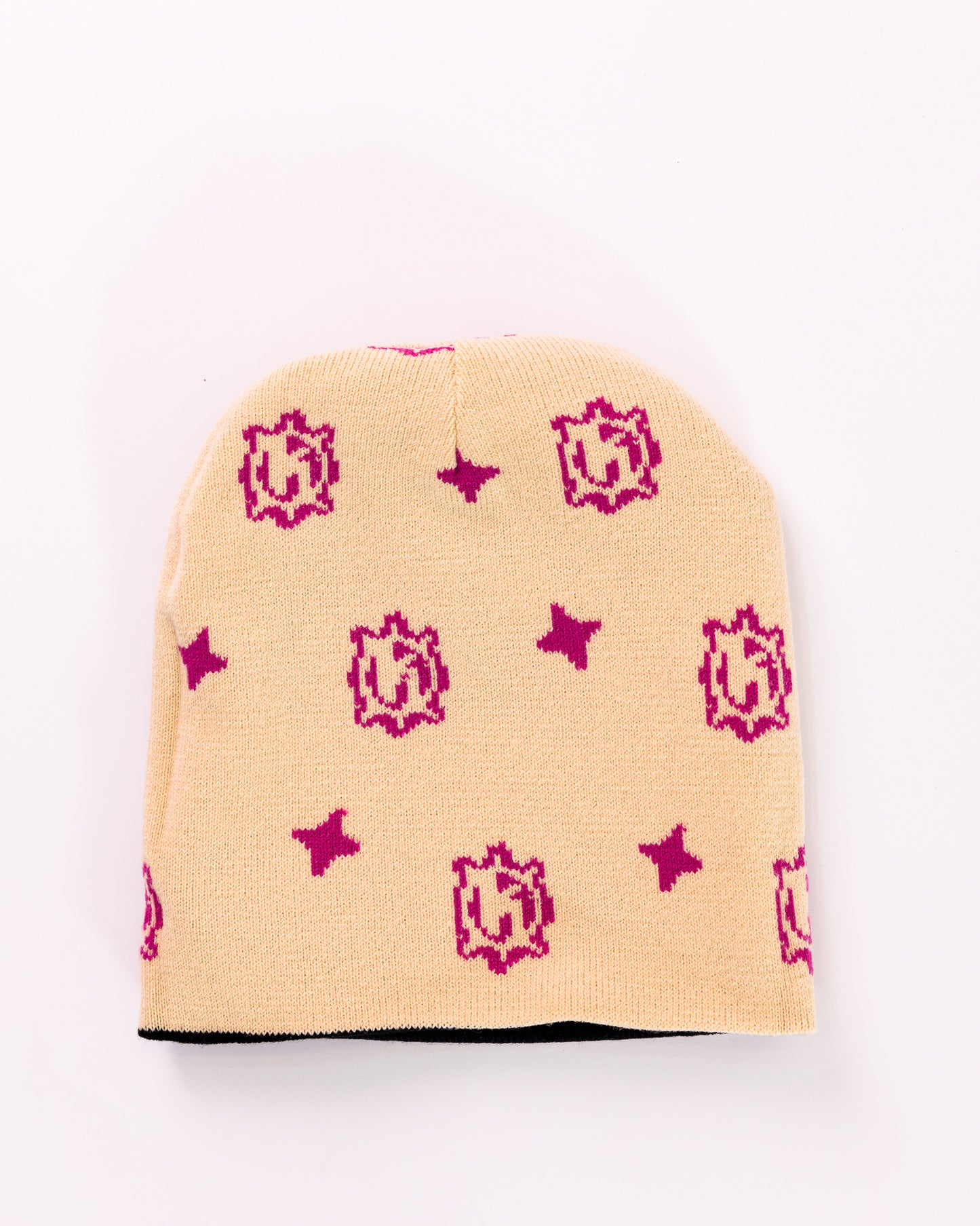 REVERSIBLE BEANIE [BLACK/CREAM]