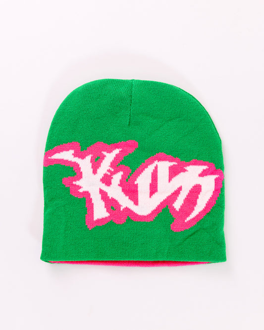 REVERSIBLE BEANIE [GREEN/PINK]